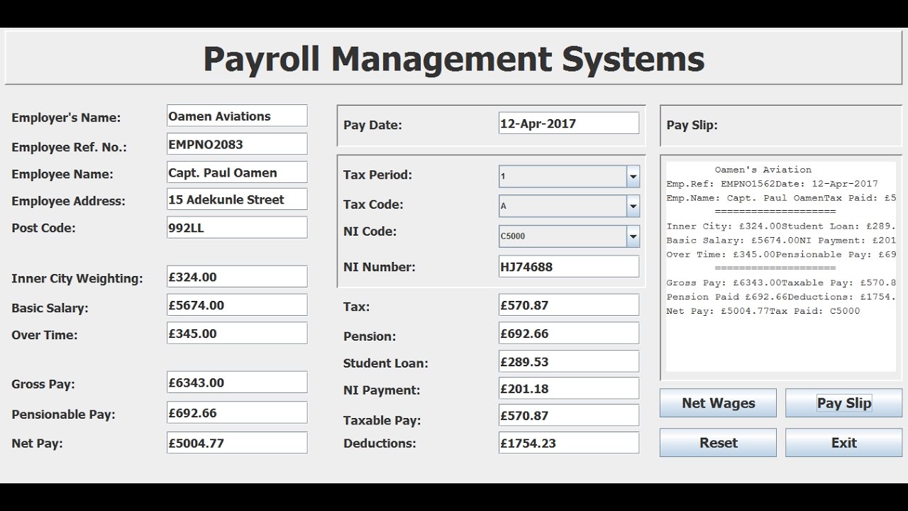 Payroll Management System Program In Java lasopaers
